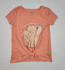 Mommy & Baby Elephant Tie-Front Tee
