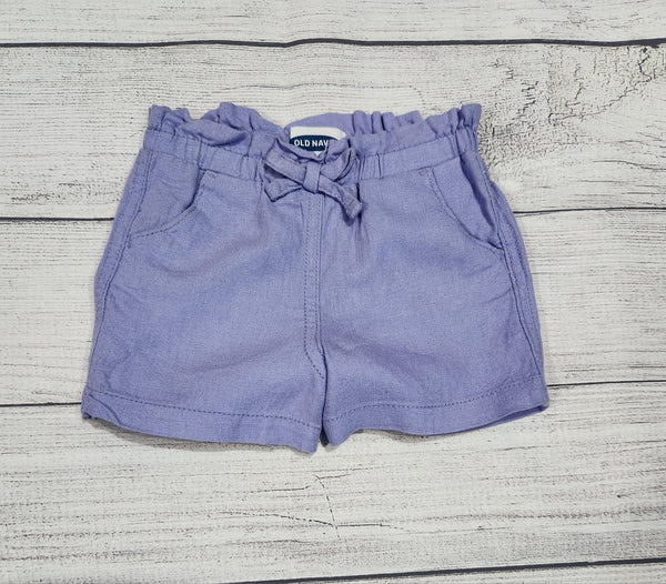 Linen-Blend Paperbag-Waist Shorts