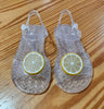 Lemon T-Strap Jelly Sandals