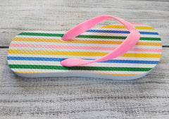 Striped Flip Flops