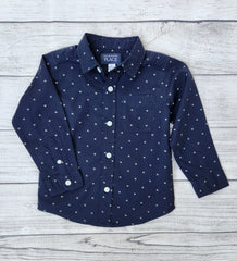 Print Poplin Button Down Shirt