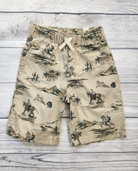 Printed Pull-On Jogger Shorts