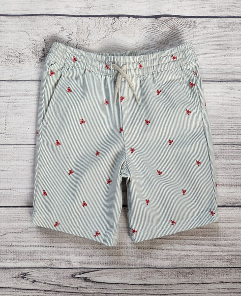 Printed Functional-Drawstring Twill Shorts