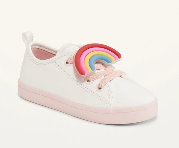 Rainbow Faux-Leather Slip-On Sneakers