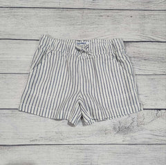 Patterned Linen-Blend Pull-On Shorts