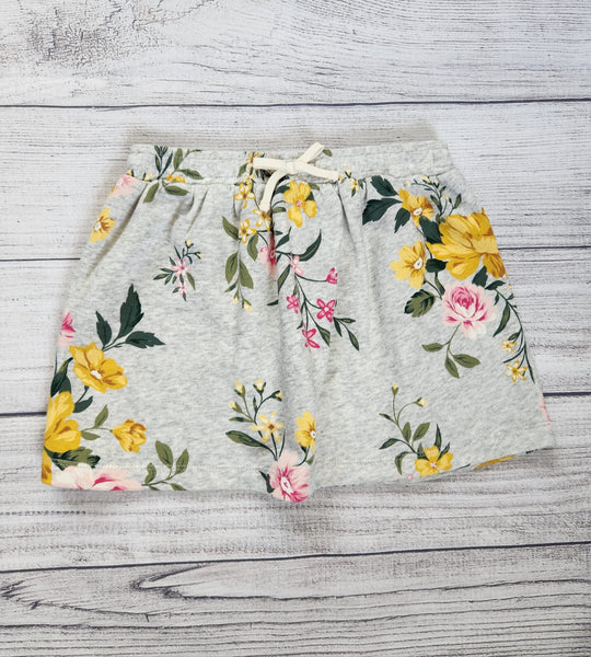 Floral French Terry Skirt
