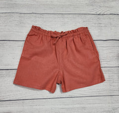 Functional Drawstring Linen-Blend Pull-On Shorts
