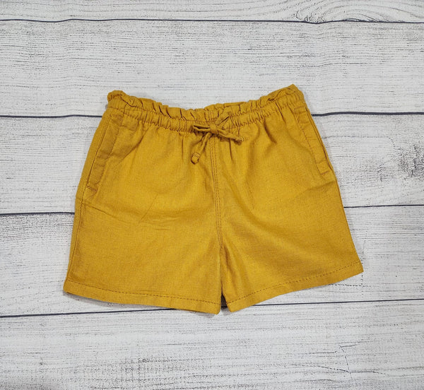 Functional Drawstring Linen-Blend Pull-On Shorts