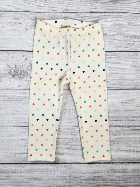 Heart Printed Full-Length Leggings