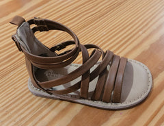 Strappy Faux-Leather Gladiator Sandals