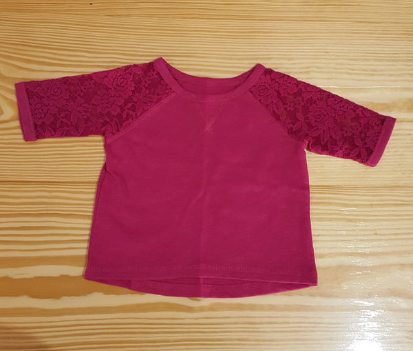 3/4 Embroidered Sleeve Top