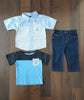 3-Piece Stripe Shirt Denim Set
