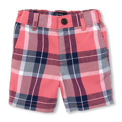 Plaid Chino Shorts