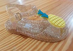 Pineapple T-Strap Jelly Sandals