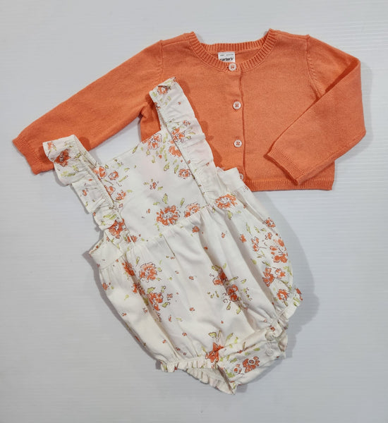 2-Piece Cardigan & Romper Set