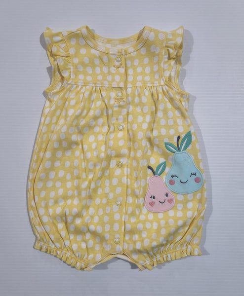 Polka Dots Pear Snap-Up Romper