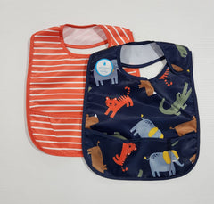 2-Pack Animal & Stripe Bib