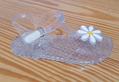 Flower T-Strap Jelly Sandals