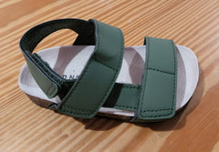 Faux-Leather Double-Velcro Sandals