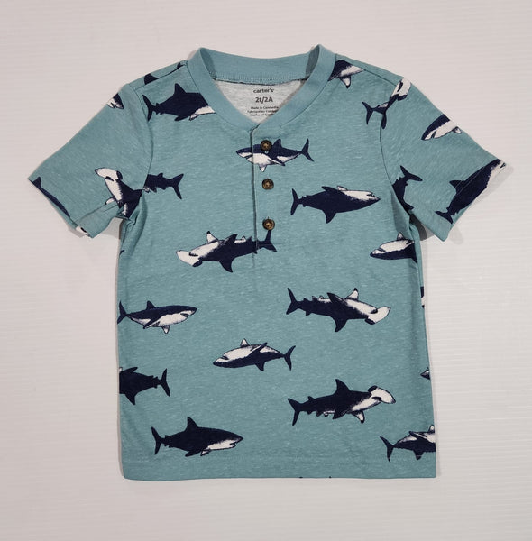 Shark Print Henley