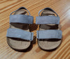 Faux-Suede Double-Strap Sandals