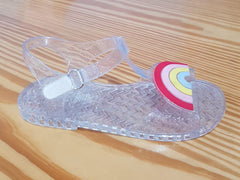 Rainbow T-Strap Jelly Sandals
