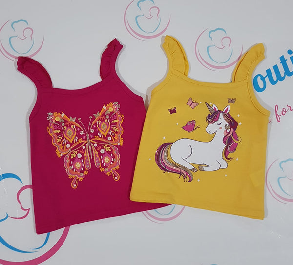 Animal Ruffle Tank Top 2-Pack