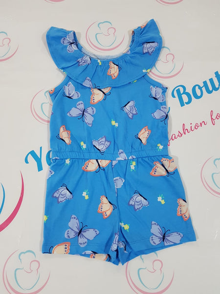 Butterfly-Print Jersey Romper