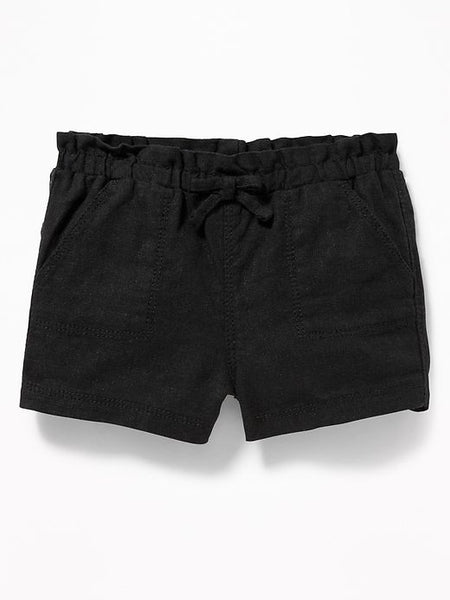 Linen-Blend Pull-On Shorts